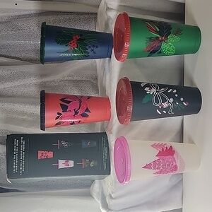 Starbucks Reusable 5 Cold Cups 24 oz NEW in Box